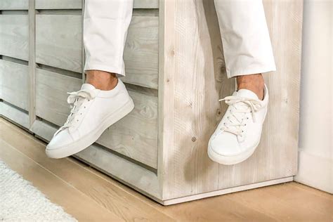 old fashioned white sneakers.